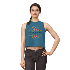 Root & Soil Co. Floral Crop Top — Women’s Botanical Logo Tank