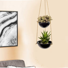 Hanging Planter with 2 Pots