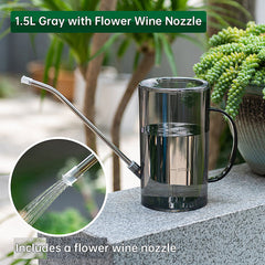 1.5L Garden Watering Can Stainless Steel Long Spout Detachable