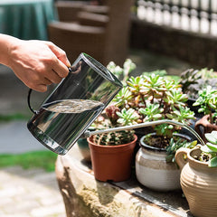 1.5L Garden Watering Can Stainless Steel Long Spout Detachable