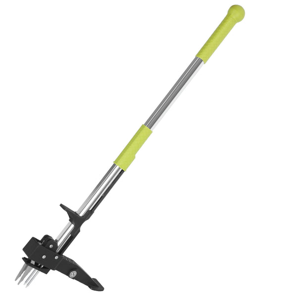 38.97in Aluminum Stand-Up Weed Puller Tool with 4 Claws Pedal