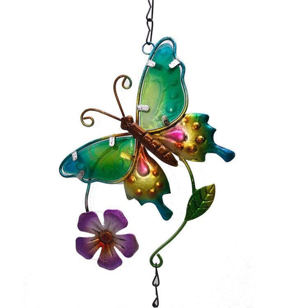 Creative Iron Butterfly Wind Chimes Hanging Outdoor Indoor Garden Decor