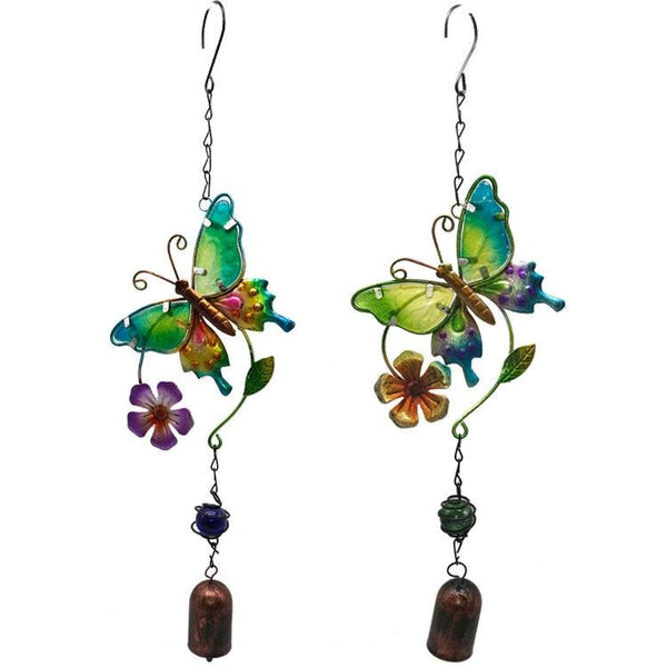 Creative Iron Butterfly Wind Chimes Hanging Outdoor Indoor Garden Decor