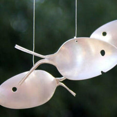 Creative Fishing Man Fish Wind Chime Hanging Garden Home Decor