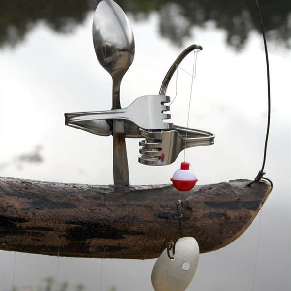 Creative Fishing Man Fish Wind Chime Hanging Garden Home Decor
