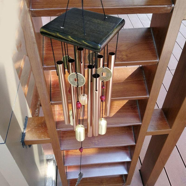 Large Copper Wind Chime Tubes Bells Outdoor Garden Home Decoration