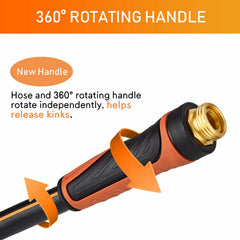 DayisTools Hybrid Garden Hose 50FT Flexible Water Hose Brass Fittings